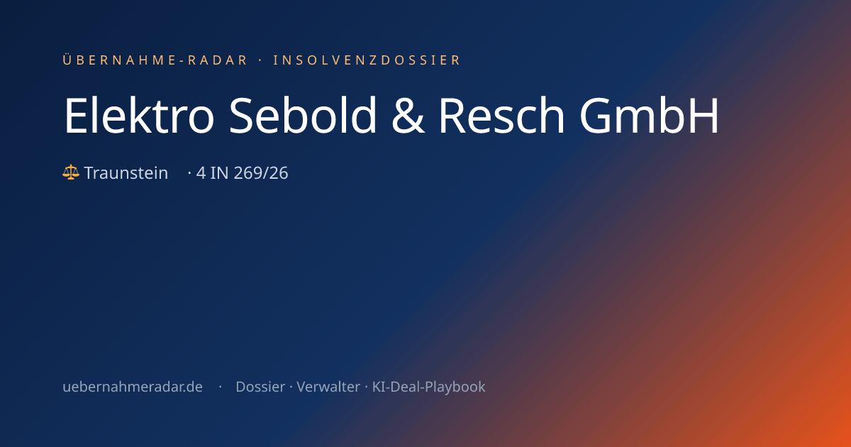Elektro Sebold & Resch GmbH — Sicherungsmaßnahmen angeordnet ...