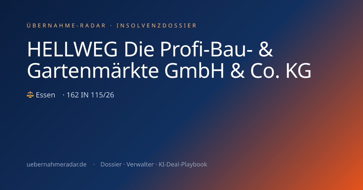 HELLWEG Die Profi-Bau- & Gartenmärkte GmbH & Co. KG ...